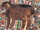 Little Brown Lamb Hooked Rug