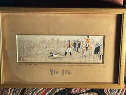 Stevengraph Hunting Scene  -  19th Century English -  'The Slip'