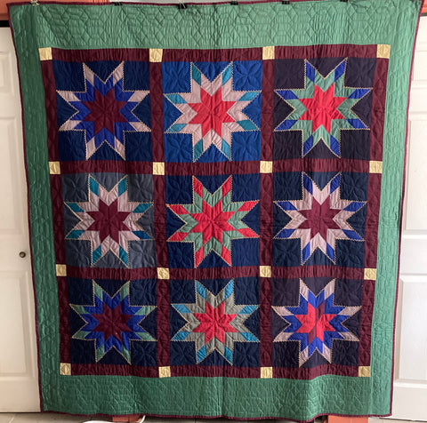 Eight Point Broken Star Quilt- SOLD