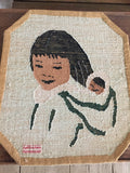 Grenfell Mat of Inuit Mom and Papoose  -  SOLD