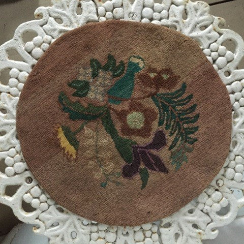 Grenfell Floral Hooked Mat - Sold