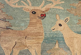Deer and Doe Hooked Rug. SOLD