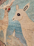 Deer and Doe Hooked Rug. SOLD