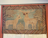 Deer and Doe Hooked Rug. SOLD