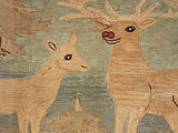 Deer and Doe Hooked Rug. SOLD