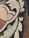 St. Bernard Dog Hooked Rug - Circa 1900. -  SOLD