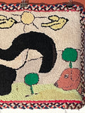 Skunk Hooked Rug