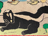 Skunk Hooked Rug