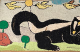 Skunk Hooked Rug