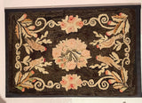 Outstanding Hooked Rug with Historical Provenance   -  Circa 1860