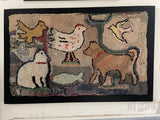 Barn Yard Friends Hooked Rug