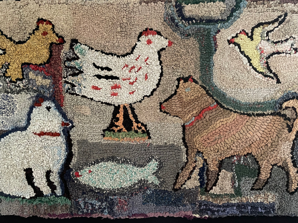 Barn Yard Friends Hooked Rug – Carol Telfer Antiques