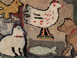 Barn Yard Friends Hooked Rug