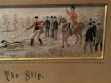 Stevengraph Hunting Scene  -  19th Century English -  'The Slip'