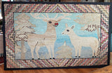 Deer and Doe Hooked Rug. SOLD