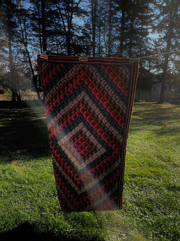 Fish Scale Border For Rug Exceptional Fish Scale Hooked Rug - New Brunswick. SOLD – Carol Telfer ...