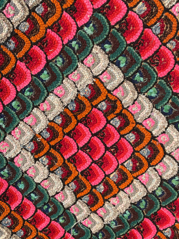 Fish Scale Border For Rug Exceptional Fish Scale Hooked Rug - New Brunswick. SOLD – Carol Telfer ...