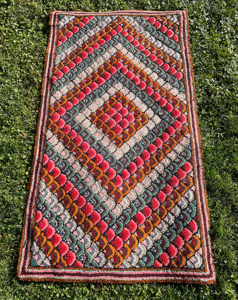 Exceptional Fish Scale Hooked Rug - New Brunswick. SOLD – Carol Telfer ...