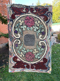 19th Century Rose Floral Hooked Rug