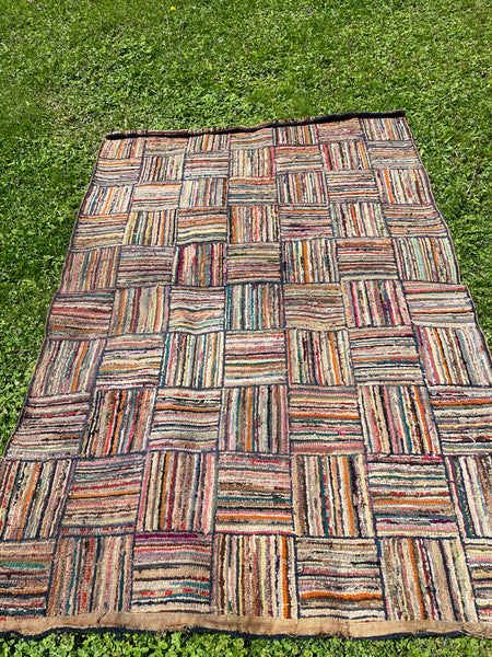 ●Hooked Rug●108cm×76cm　壁掛けラグ　ヴィンテージ　絨毯 IMG_6015_grande.jpg?v=1750279557
