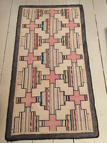 Geometric Hooked rug