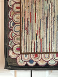 Hit and Miss Hooked Rug with creative border - Hold