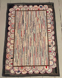 Hit and Miss Hooked Rug with creative border - Hold