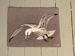 Cheticamp Seagull Hooked Rug