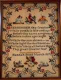 Sampler made by Hannah Jane Boyd - 1872