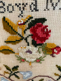Sampler made by Hannah Jane Boyd - 1872