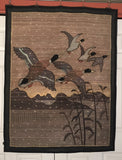 Grenfell Ducks over the Marsh - Winter Snowflakes  SOLD