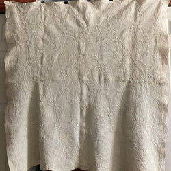 White 19th Century Trapunto Quilt