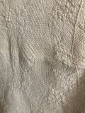 White 19th Century Trapunto Quilt