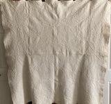 White 19th Century Trapunto Quilt