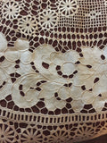 Beautiful lace work with Battenberg linen inserts -  Bed Covering