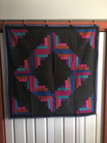 Log Cabin Amish Crib Quilt  -  early 20th Century