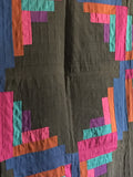 Log Cabin Amish Crib Quilt  -  early 20th Century