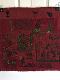 19th Century Needlepoint Tapestry of Figures and Animals