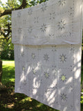 Linen Embroidered Table Cloth with 12 matching napkins