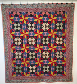 Eight Point Star  -  Nine Patch  -  Pin Wheel - Mennonite Quilt