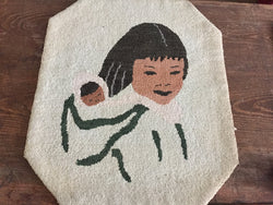 Grenfell Mat of Inuit Mom and Papoose  -  SOLD