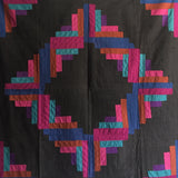 Log Cabin Amish Crib Quilt  -  early 20th Century