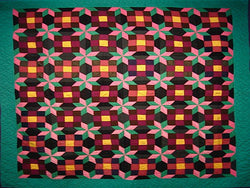 Mennonite Nine Patch and Eight-Point Star Quilt